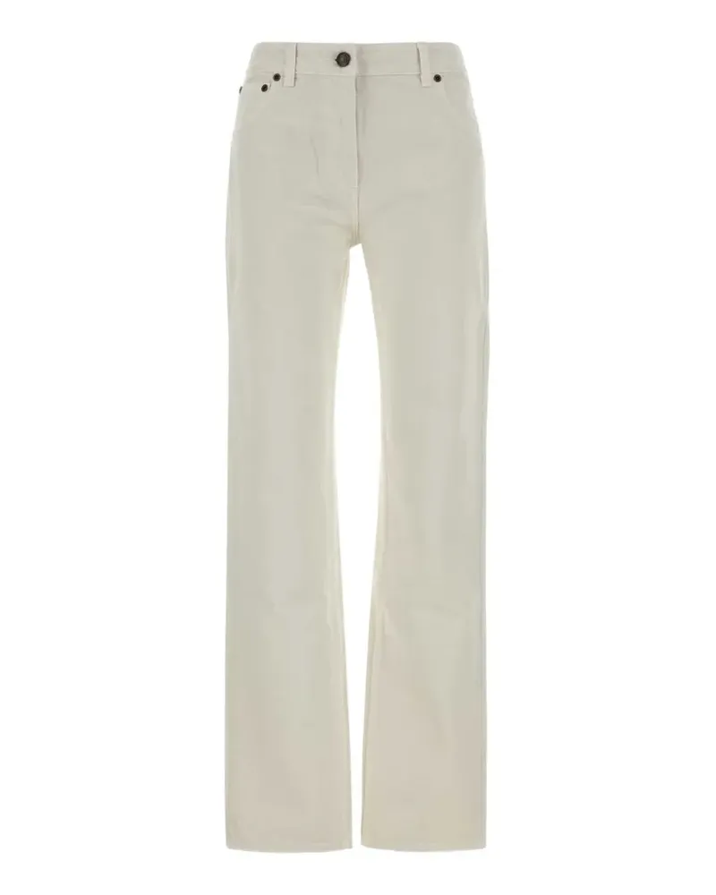 Magda Butrym logo-patch straight-leg jeans - Nude Nude