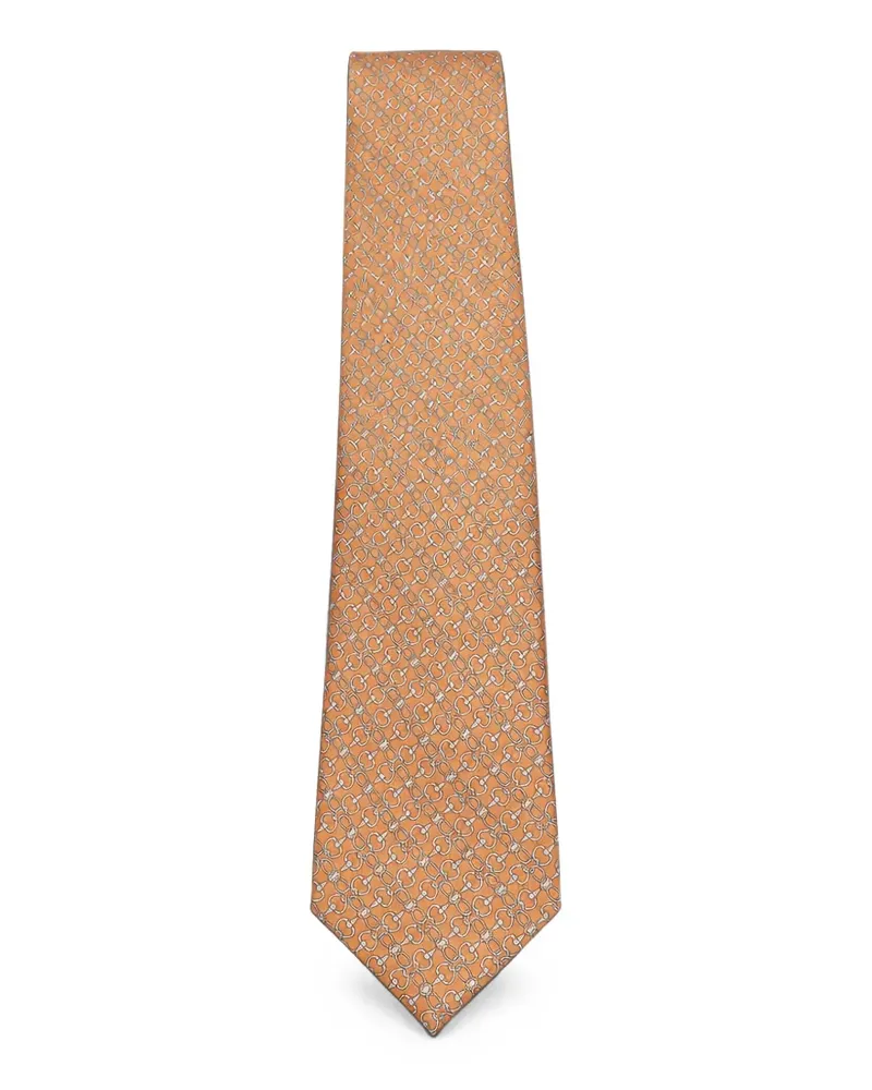 Tombolini Geometrisch gemusterte Krawatte - Orange Orange