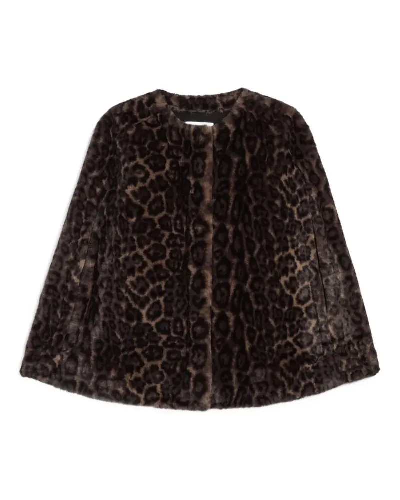 APPARIS Sloan leopard-print cape - Braun Braun