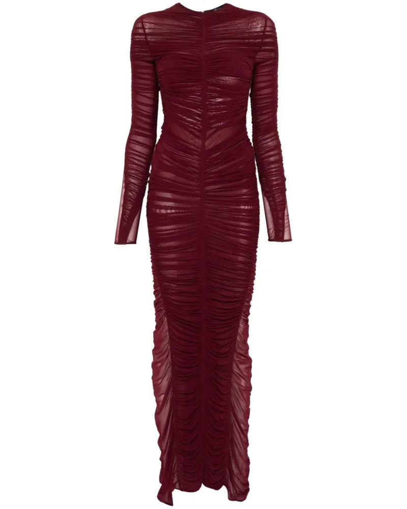 Thierry Mugler Gerafftes Maxikleid - Rot Rot