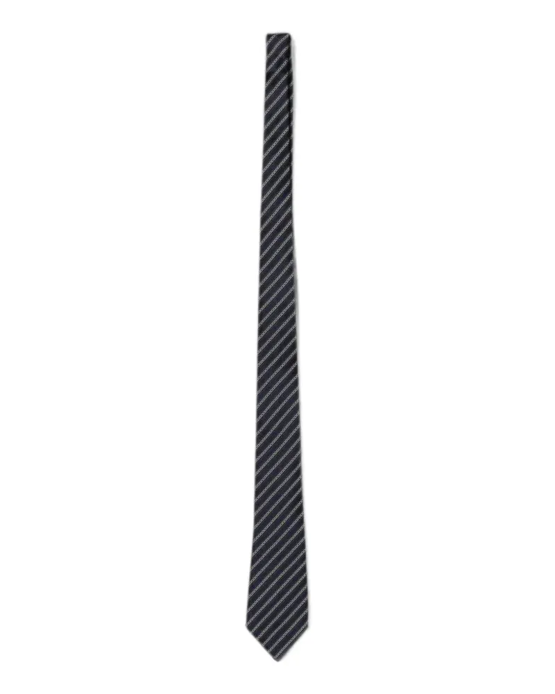 Ermenegildo Zegna stripe-pattern silk tie - Blau Blau
