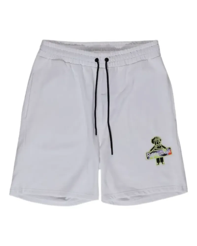 RefrigiWear graphic-print drawstring shorts - Weiß Weiß