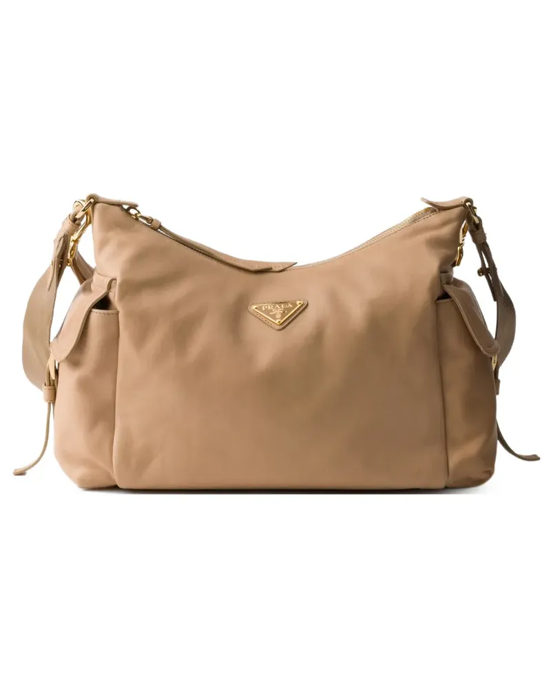 Prada Große Explore Tasche aus Nappaleder - Nude Nude