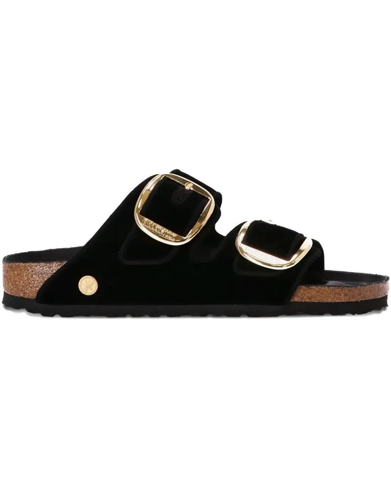 Birkenstock double buckle velvet sandals - Schwarz Schwarz