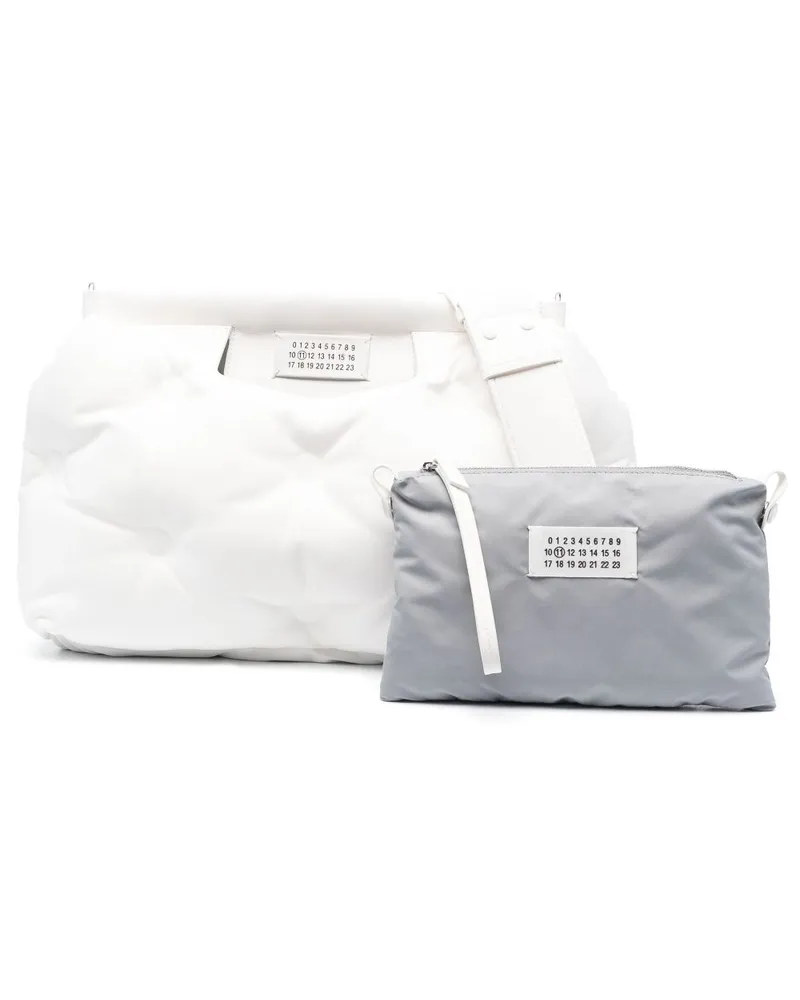 Maison Margiela Mittelgroße Glam Slam Classique Schultertasche - Weiß Weiß
