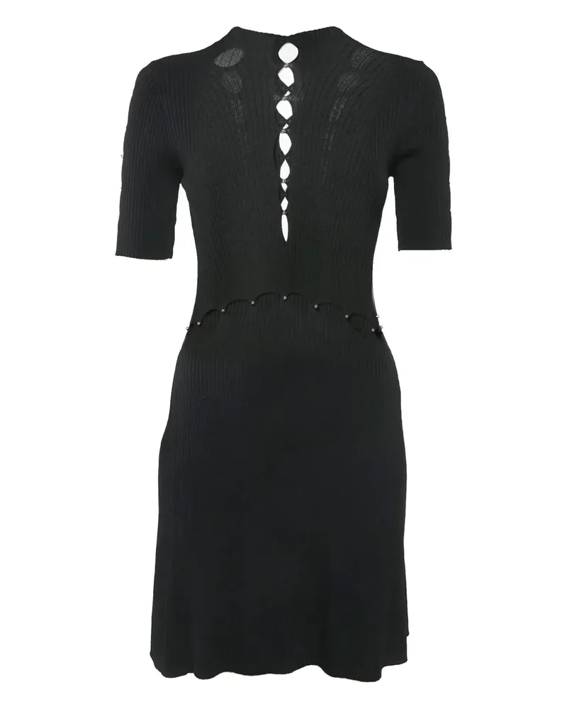 Maje Minikleid aus geripptem Strick - Schwarz Schwarz