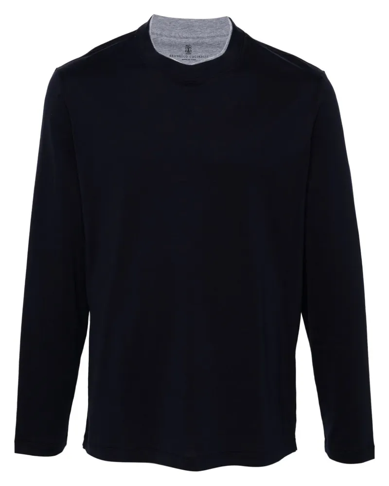Brunello Cucinelli Klassisches T-Shirt - Blau Blau