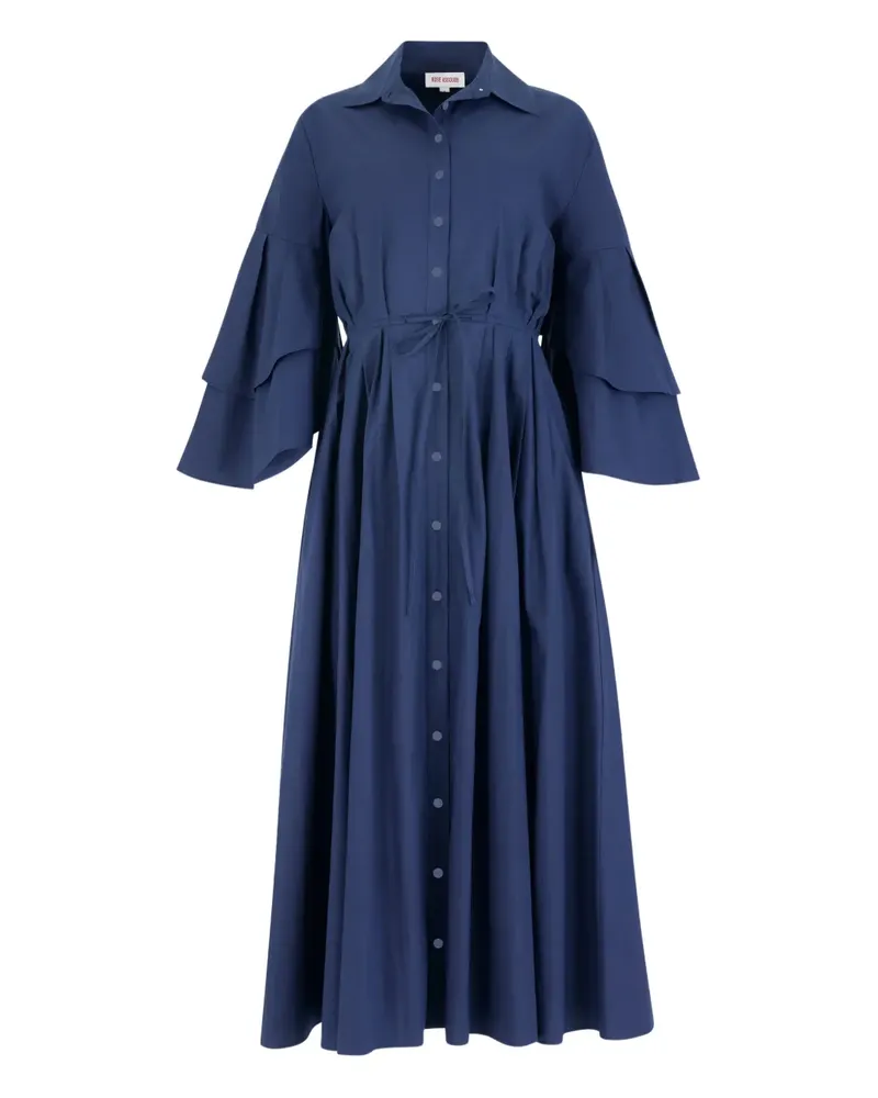 Rosie Assoulin Fiesta ruffled shirt midi dress - Blau Blau