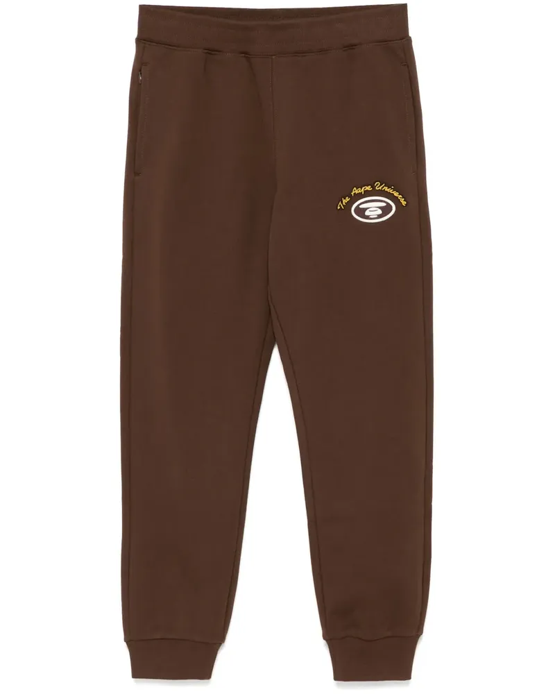 BAPE Jogginghose mit Logo-Patch - Braun Braun