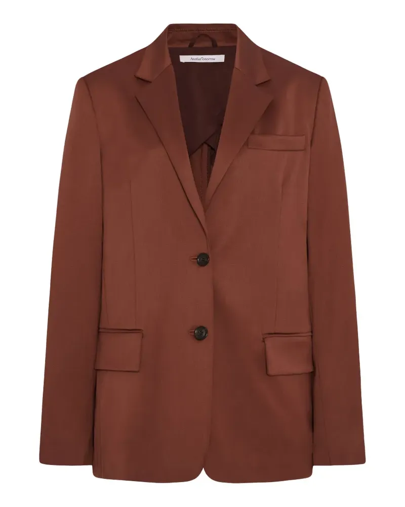 Another Tomorrow Blazer mit lockerem Schnitt - Braun Braun