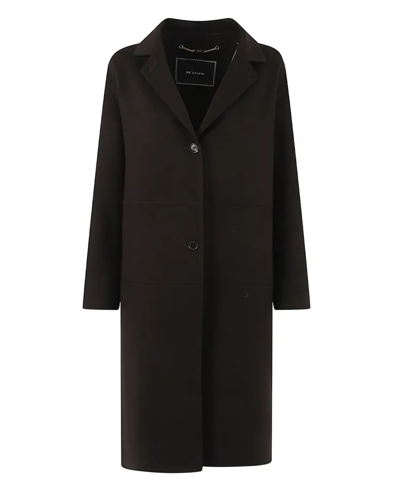 Kiton button-fastening cashmere coat - Braun Braun