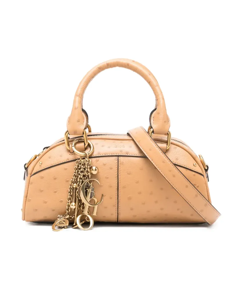 Chloé mini Bowling charm tote bag - Nude Nude