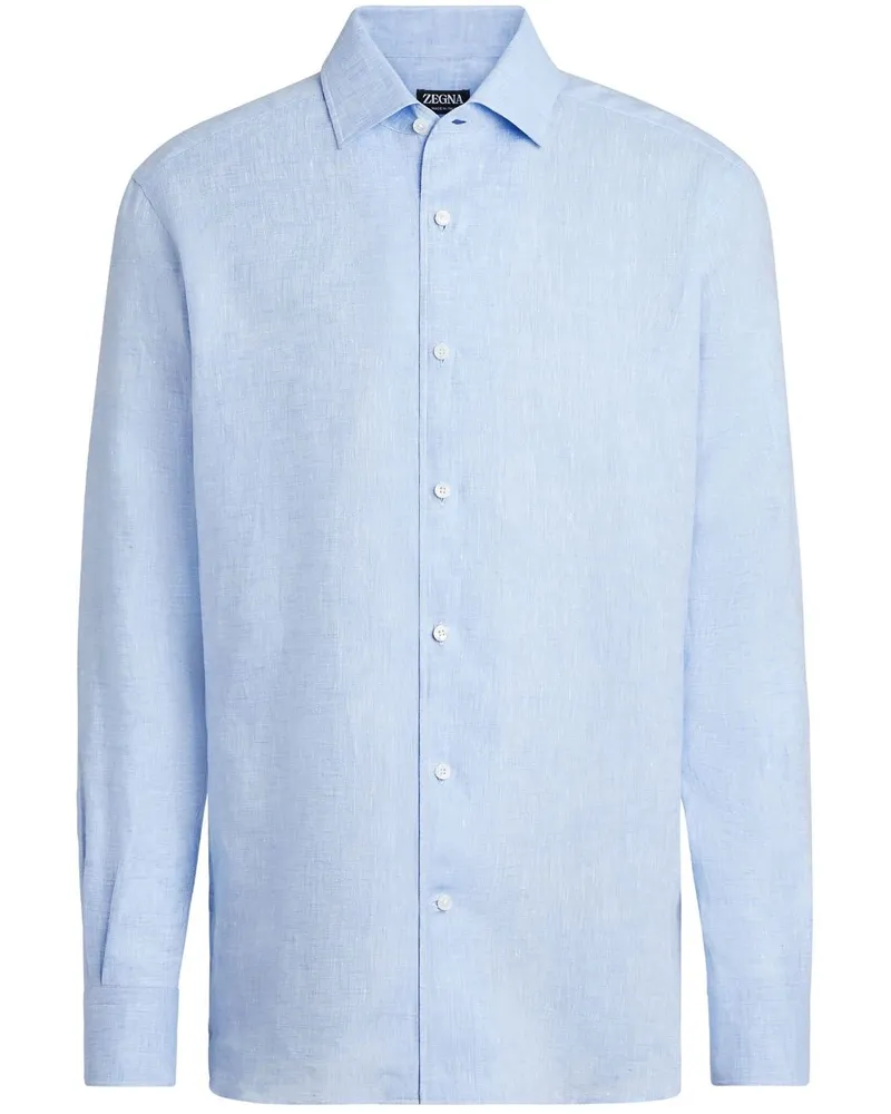 Ermenegildo Zegna Hemd aus Leinen - Blau Blau