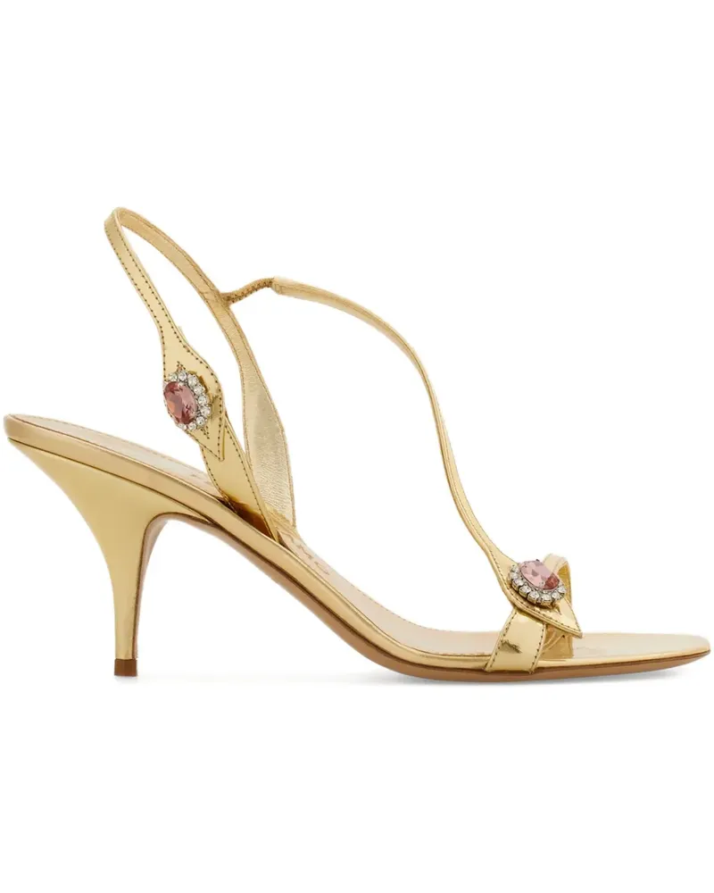 Ferragamo Verzierte Sandalen 70mm - Gold Gold