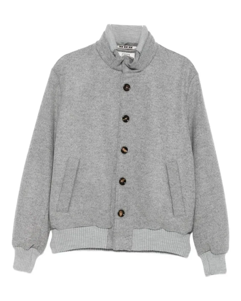 KIRED cashmere single-breasted coat - Grau Grau