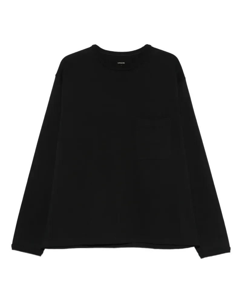 Christophe Lemaire Sweatshirt mit Brusttasche - Schwarz Schwarz