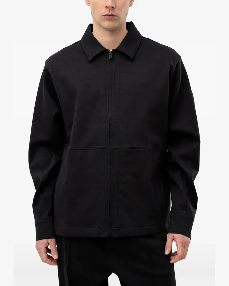 HUGO BOSS zip-up long-sleeve shirt - Schwarz Schwarz
