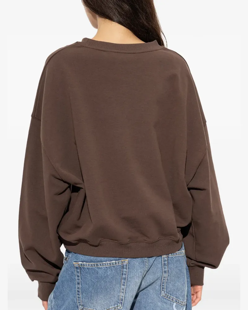 Palm Angels palm-print dropped-shoulder sweatshirt - Braun Braun