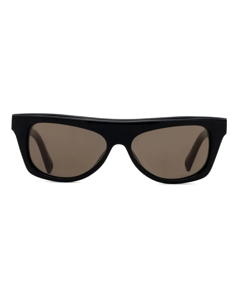 Jacquemus Sonnenbrille mit geometrischem Gestell - Schwarz Schwarz