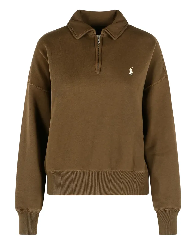 Ralph Lauren Besticktes Poloshirt mit klassischem Kragen - Braun Braun