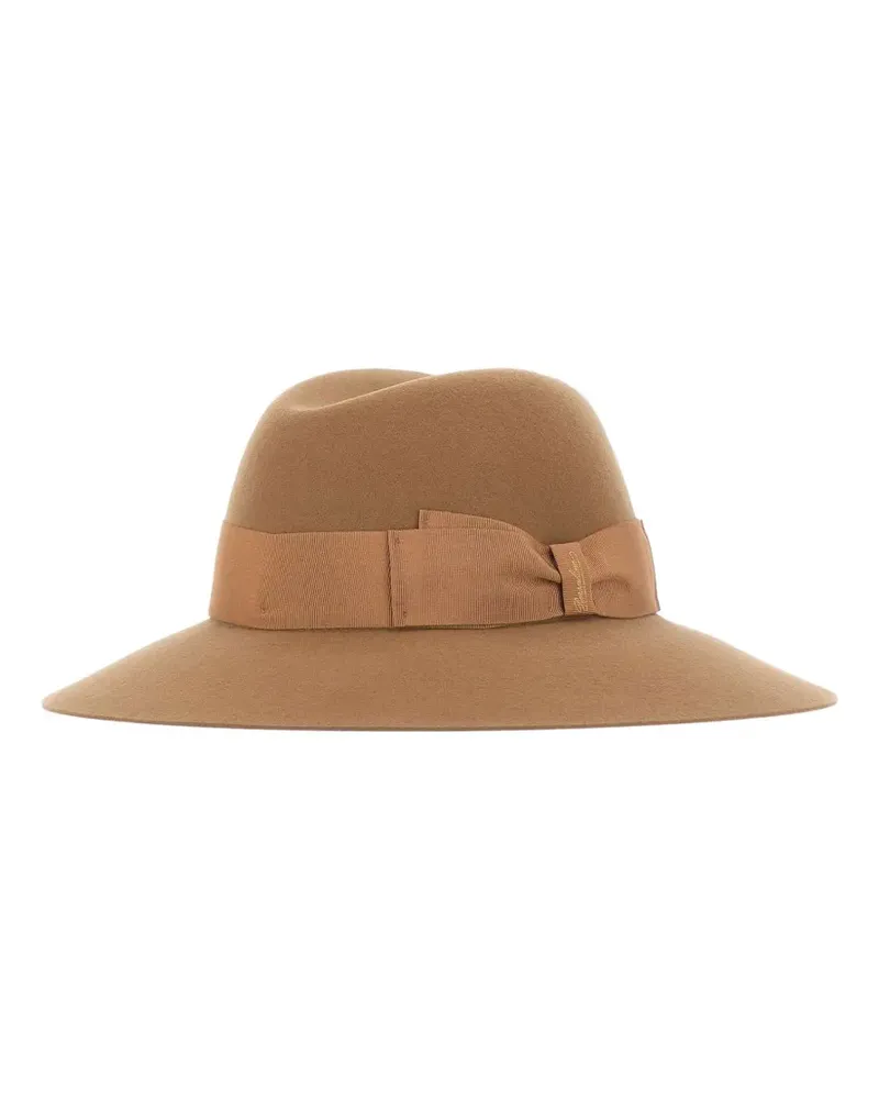 Borsalino Claudette Hut mit Schleifendetail - Nude Nude