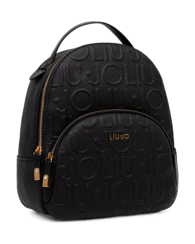 Liu Jo logo-embossed backpack - Schwarz Schwarz