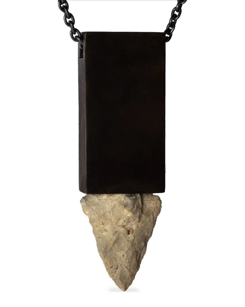Parts Of Four Arrowhead Halskette mit Amulett - Schwarz Schwarz