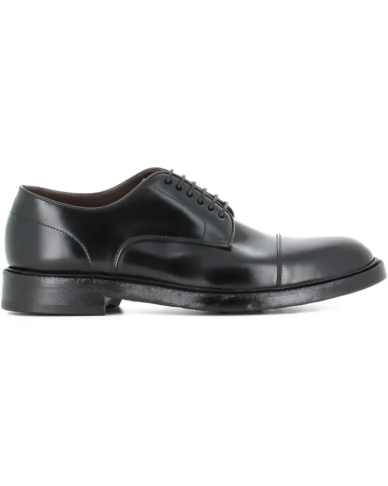Green George 7084 Derby-Schuhe mit Kappe - Schwarz Schwarz
