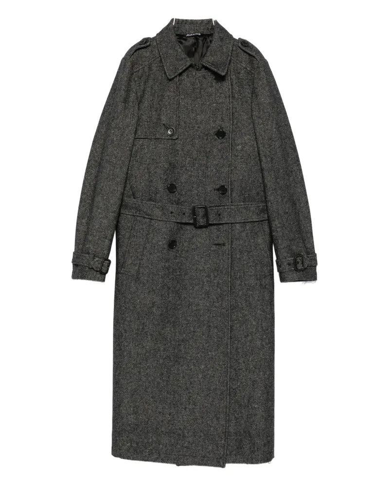 ERALDO Doppelreihiger Mantel mit Gürtel - Schwarz Schwarz