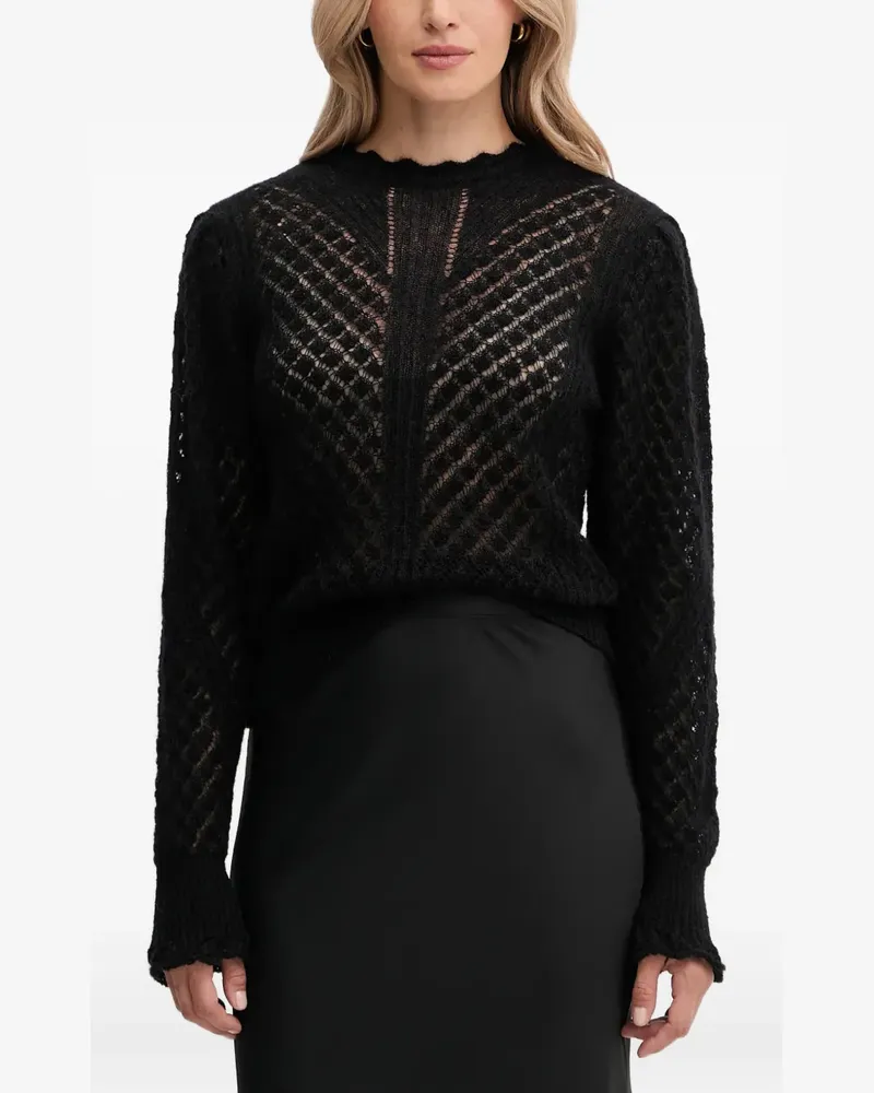 Twin-Set Pullover mit Rautenmuster - Schwarz Schwarz