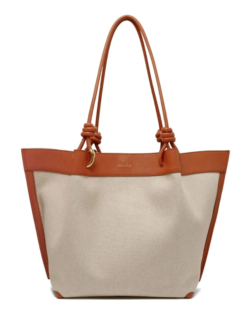 Coccinelle large Finn knot-detail tote bag - Nude Nude