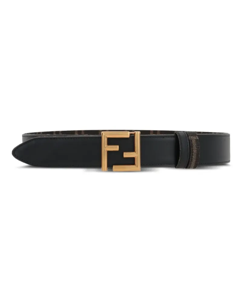 Fendi Gürtel mit FF-Logo - Schwarz Schwarz