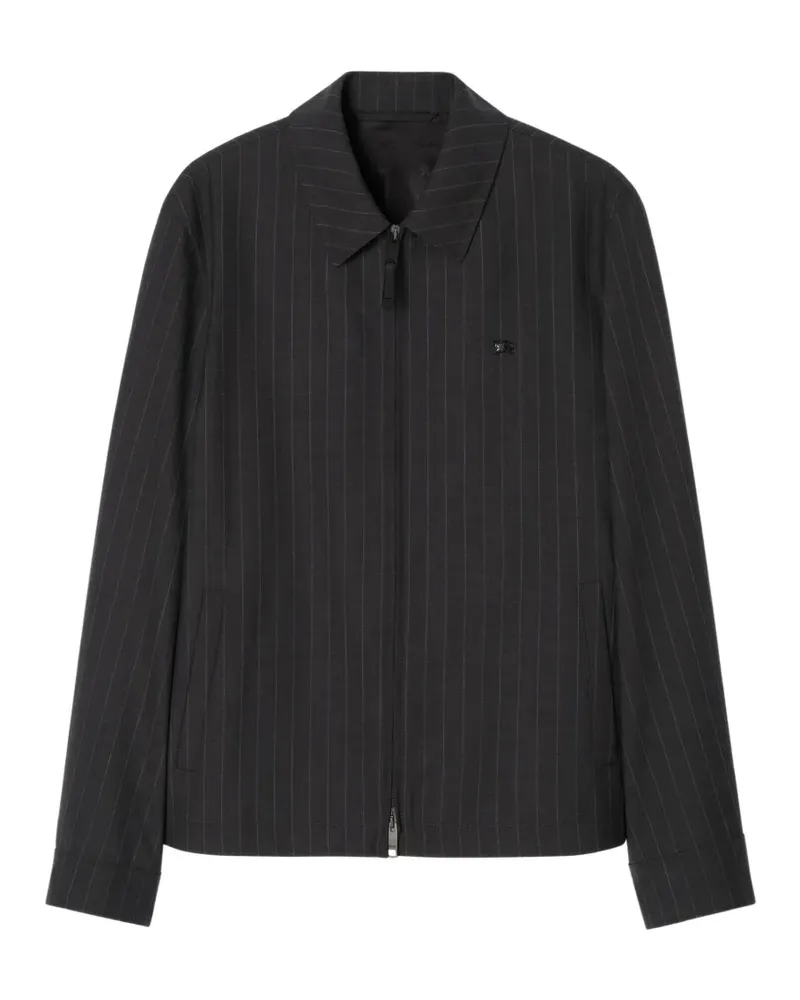 Burberry pinstriped wool Bloomsbury harrington jacket - Grau Grau