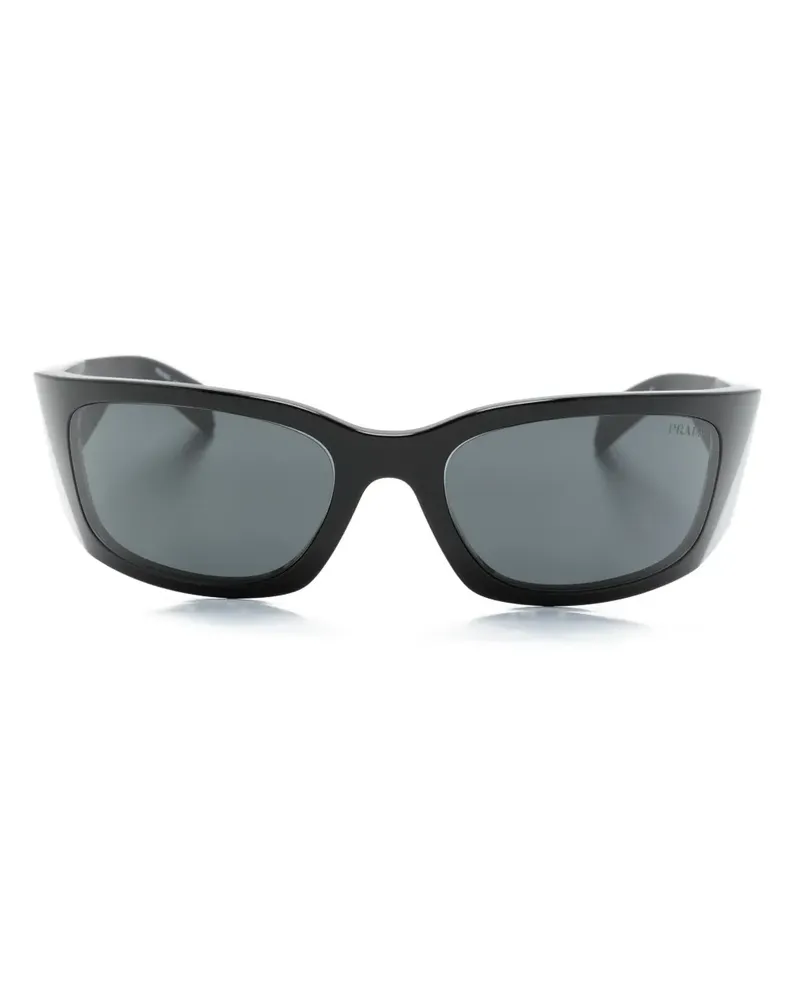 Prada 0PRA19S Sonnenbrille mit eckigem Gestell - Schwarz Schwarz