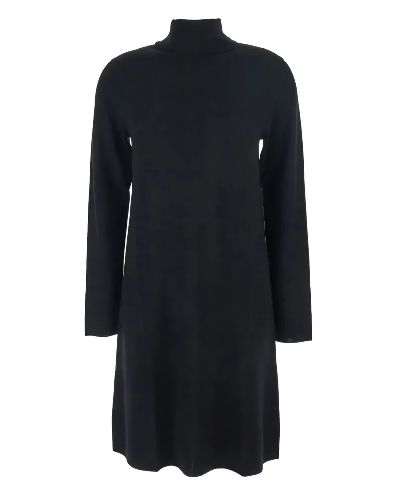 ALLUDE roll-neck fine-knit midi dress - Schwarz Schwarz