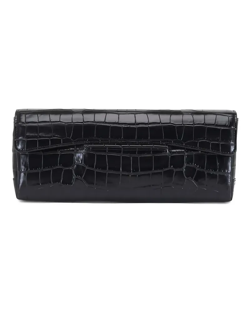 Totême Clutch mit Kroko-Prägung - Schwarz Schwarz