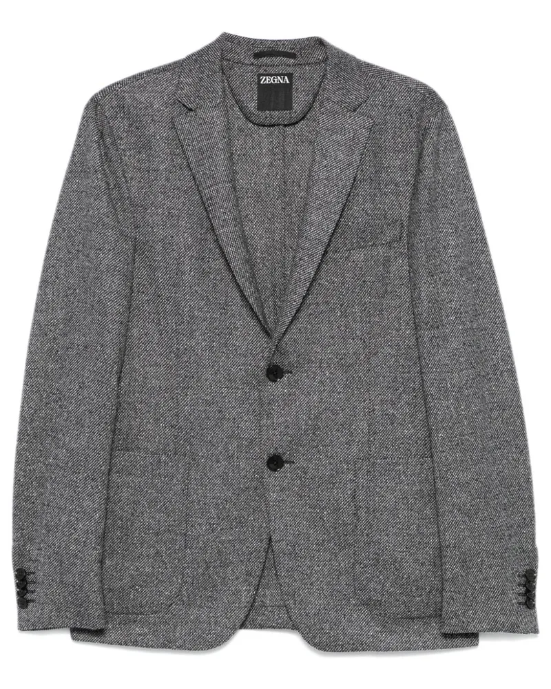Ermenegildo Zegna Twill-Sakko mit Interlock-Detail - Grau Grau