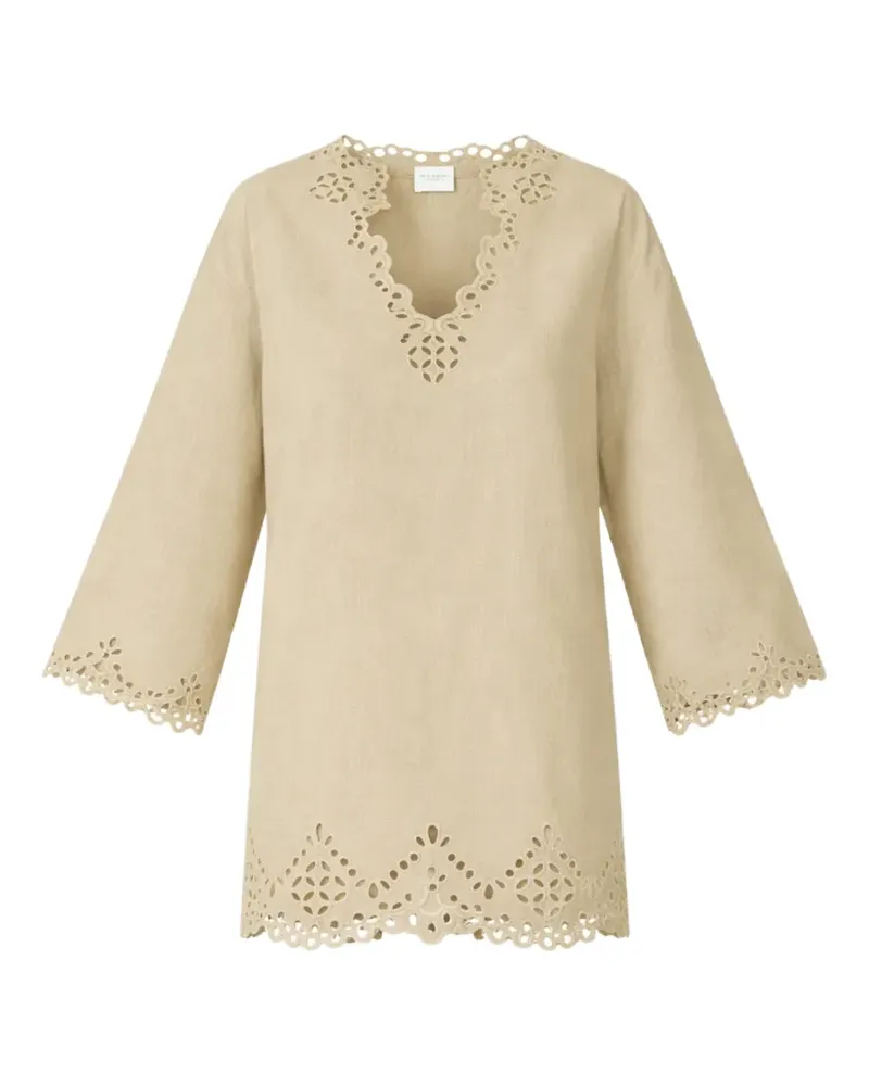 Isabel Marant Sherazade Minikleid mit V-Ausschnitt - Nude Nude