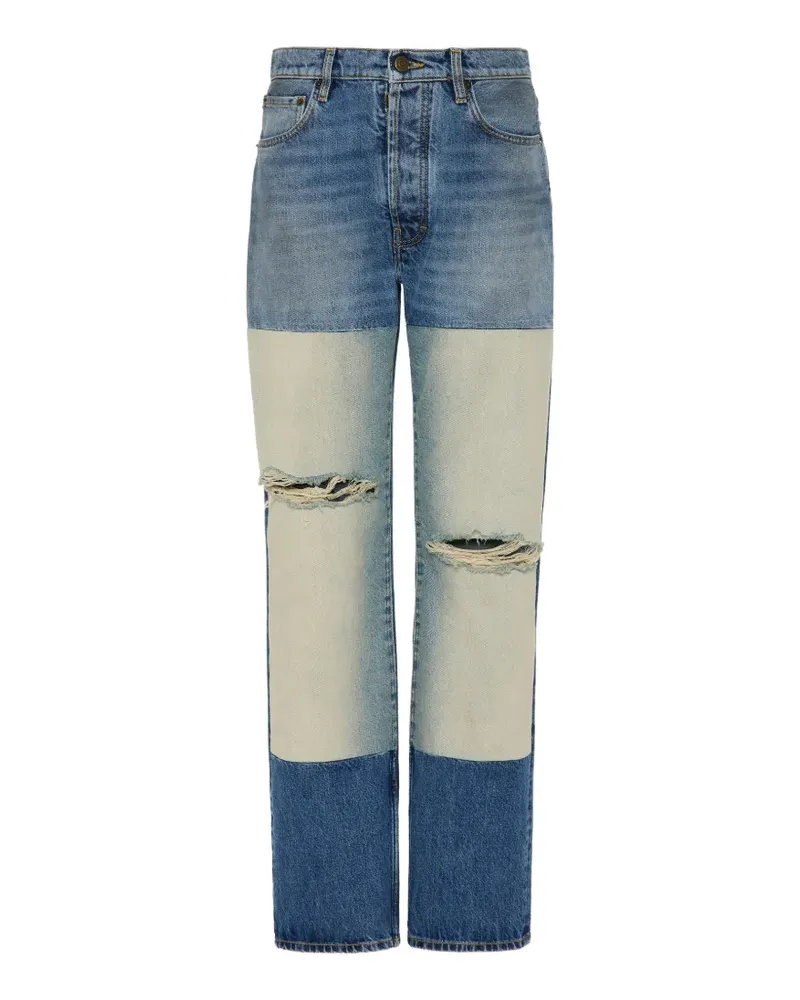 Maison Margiela Jeans im Patchwork-Look mit Distressed-Detail - Blau Blau
