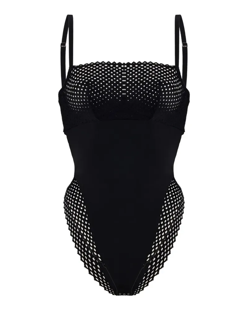 Wolford Romantic Net underwired bodysuit - Schwarz Schwarz
