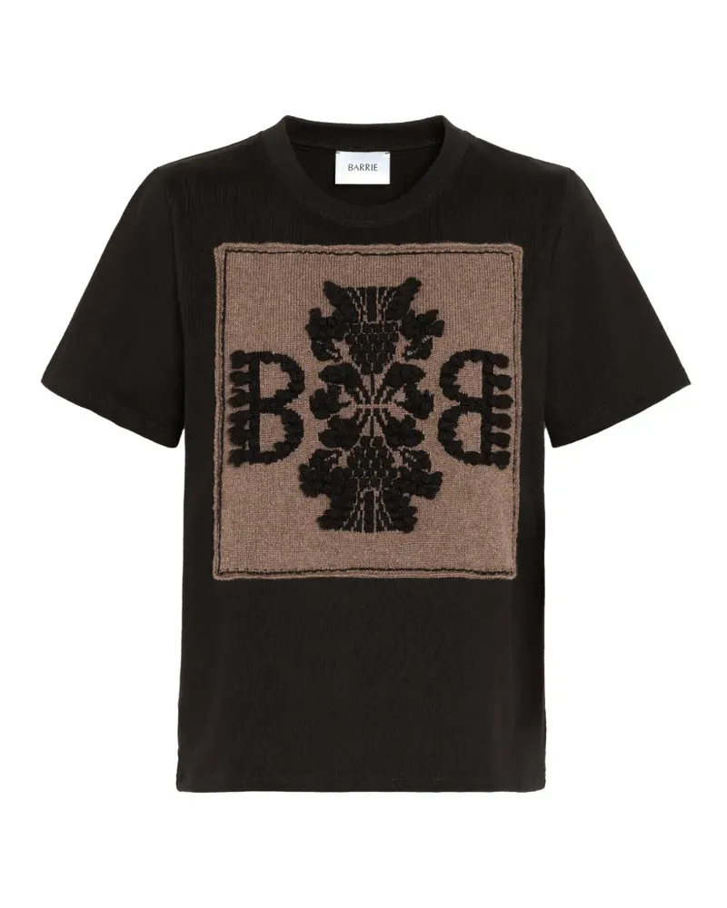 Barrie T-Shirt mit Kaschmir-Patch - Schwarz Schwarz