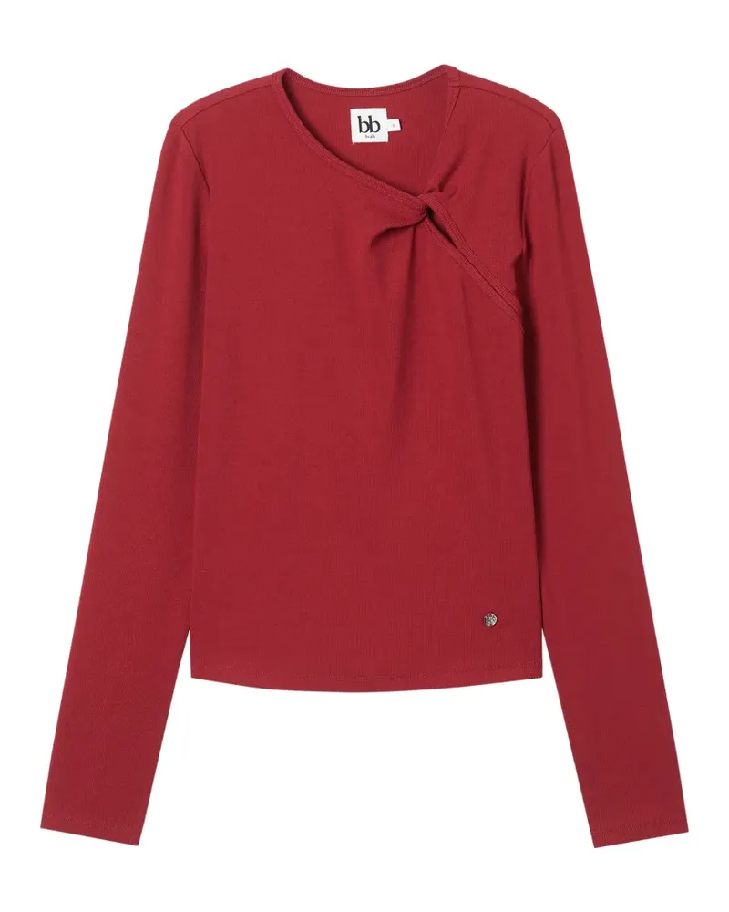 b+ab Langarmshirt mit Knoten - Rot Rot
