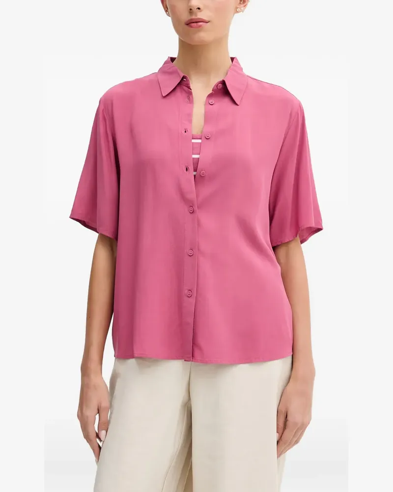 Benetton Kurzärmeliges Hemd - Rosa Rosa