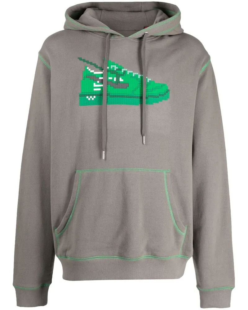 Mostly Heard Rarely Seen Hoodie mit Sneaker-Print Braun