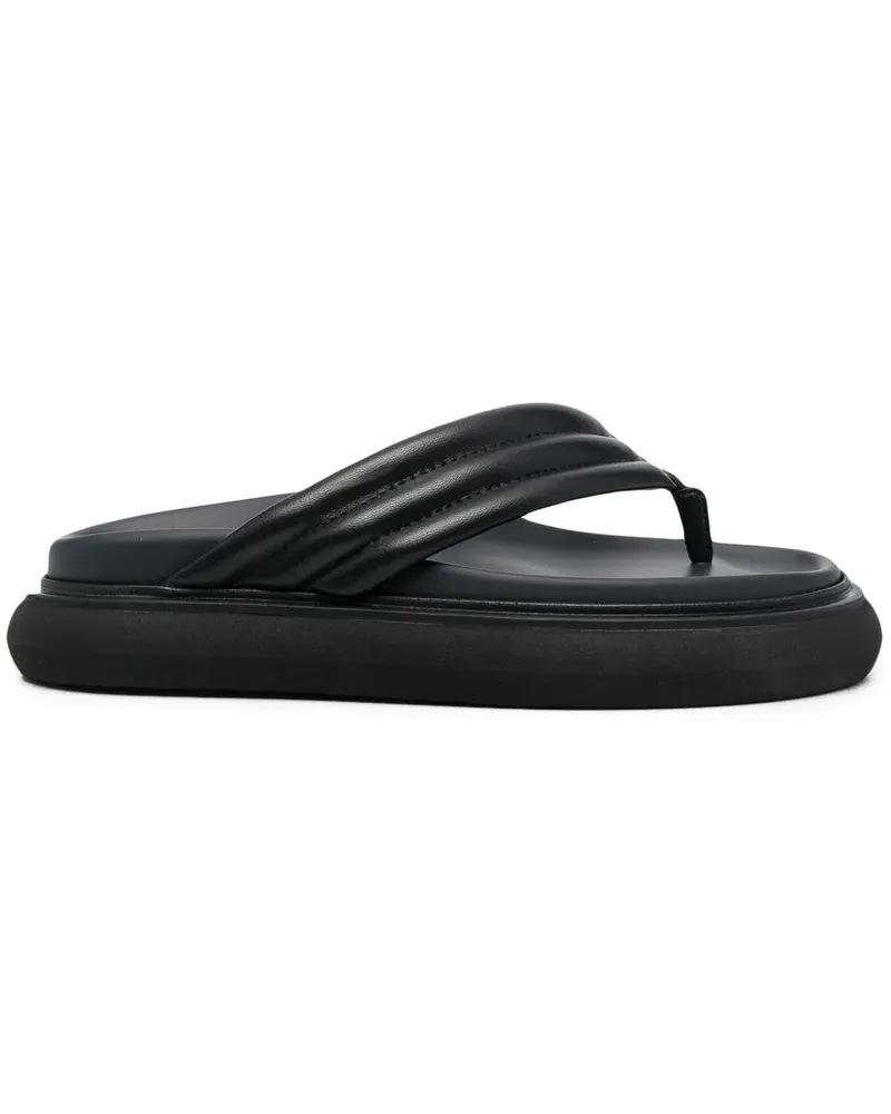 ATTICO Flip-Flops aus Leder - Schwarz Schwarz