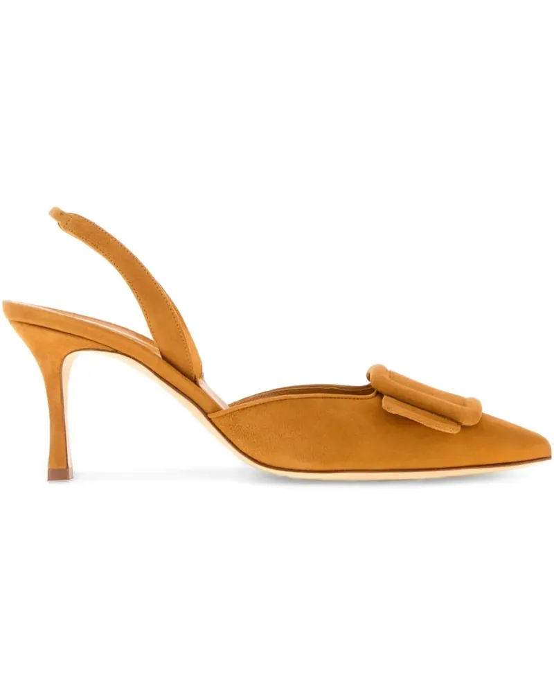 Manolo Blahnik Slingback-Pumps mit Schnalle 70mm - Gelb Gelb