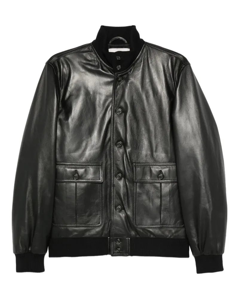 Valstar Lederjacke mit Klappentasche - Schwarz Schwarz