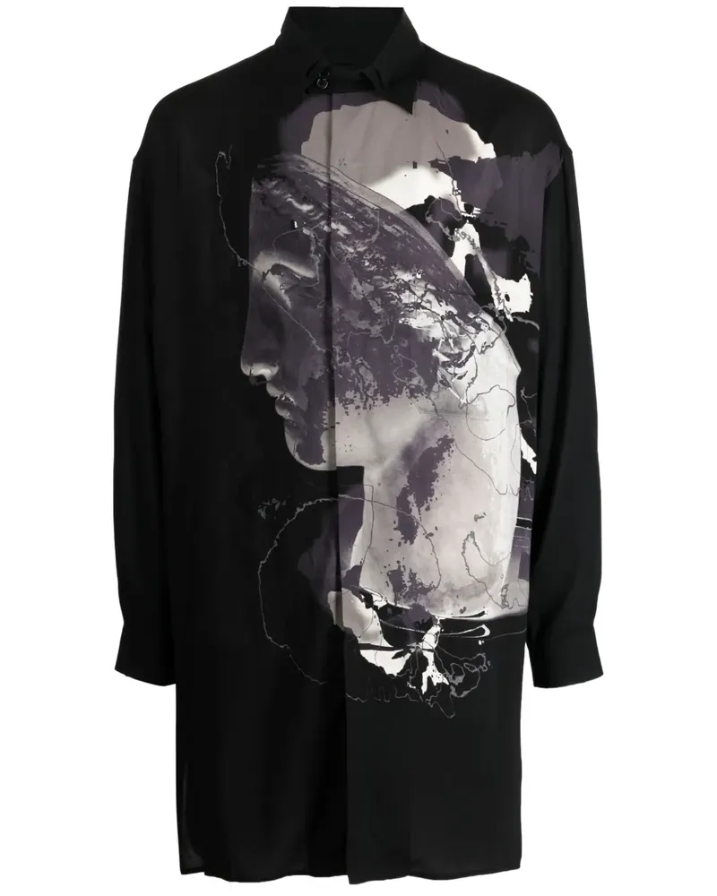 Yohji Yamamoto 218/1+227/1 R-Yohji Has B Hemd - Schwarz Schwarz