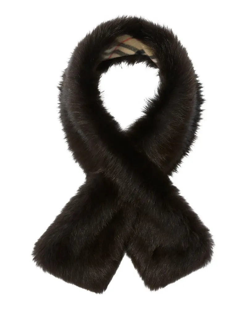 Burberry Wendbarer Schal mit Karo - Schwarz Schwarz