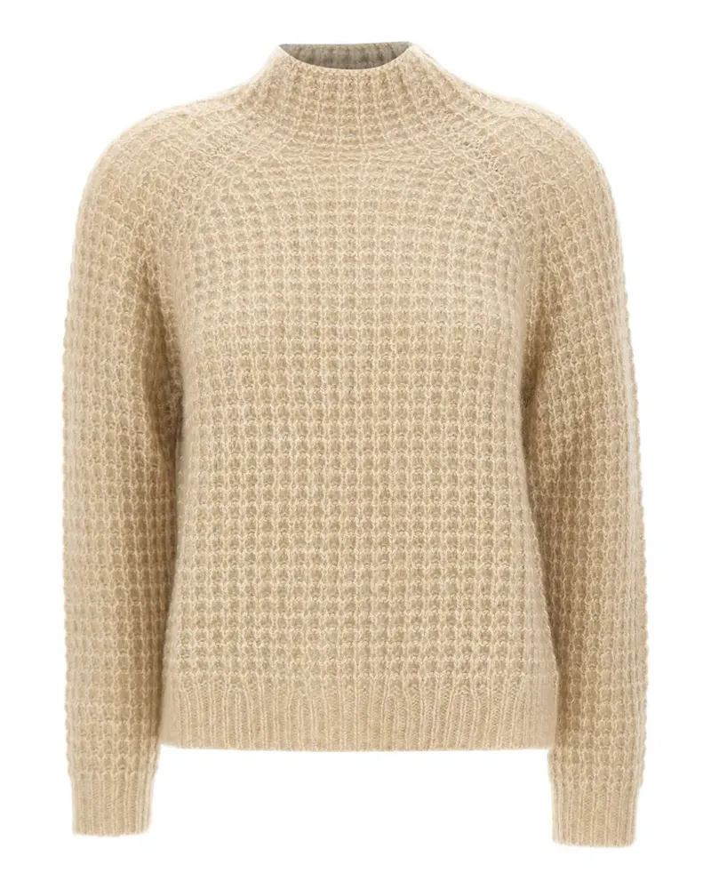 hemisphere Lochstrick-Pullover mit Stehkragen - Nude Nude
